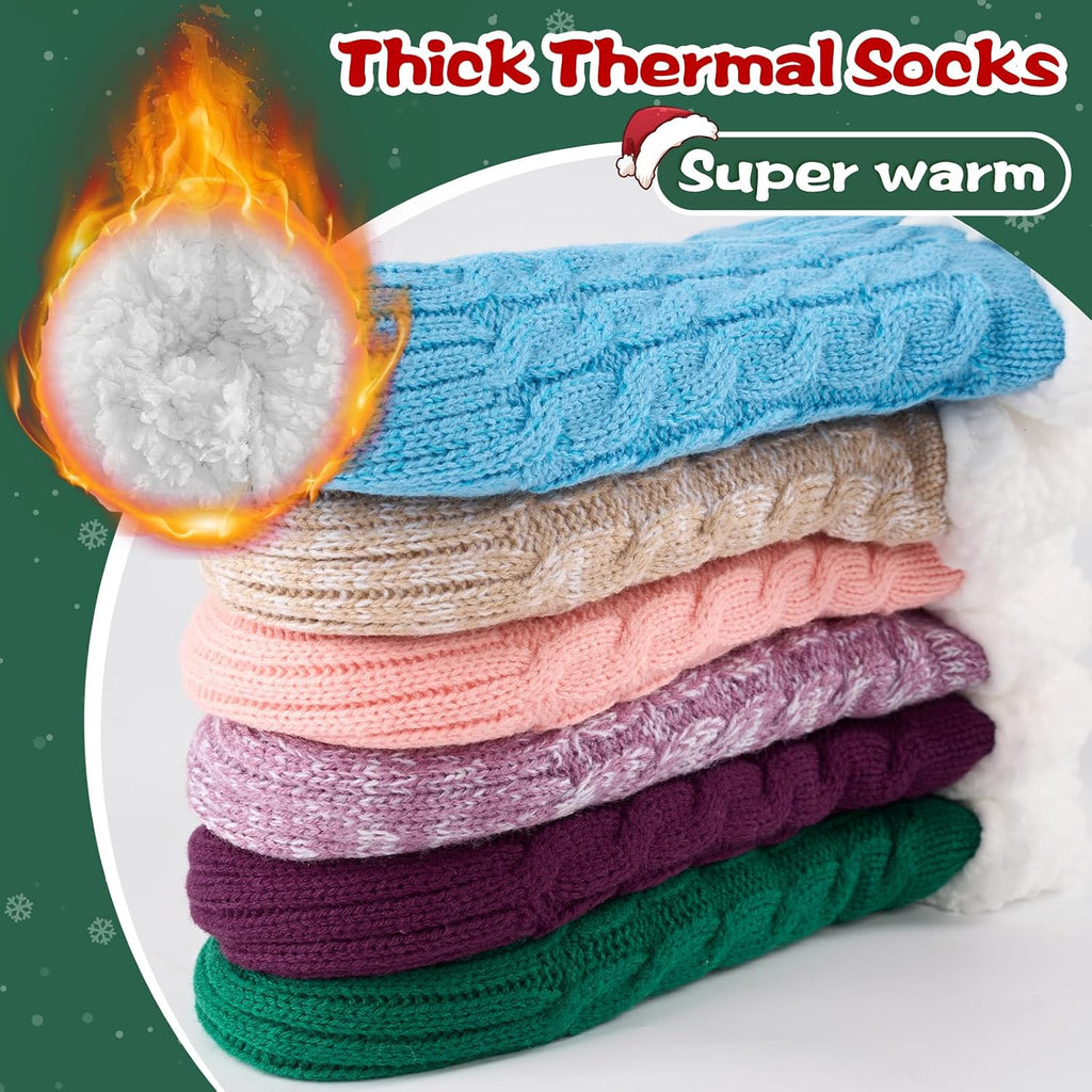 Niorasen Fluffy Slipper Socks Women Men, Winter Gift for Her, UK 4-9