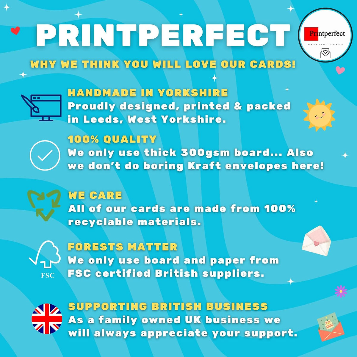 Printperfect - Brother Birthday Card - LITTLE BRO - Birthday Cards for Special Brother and Little Bro - Card for Him - Blue