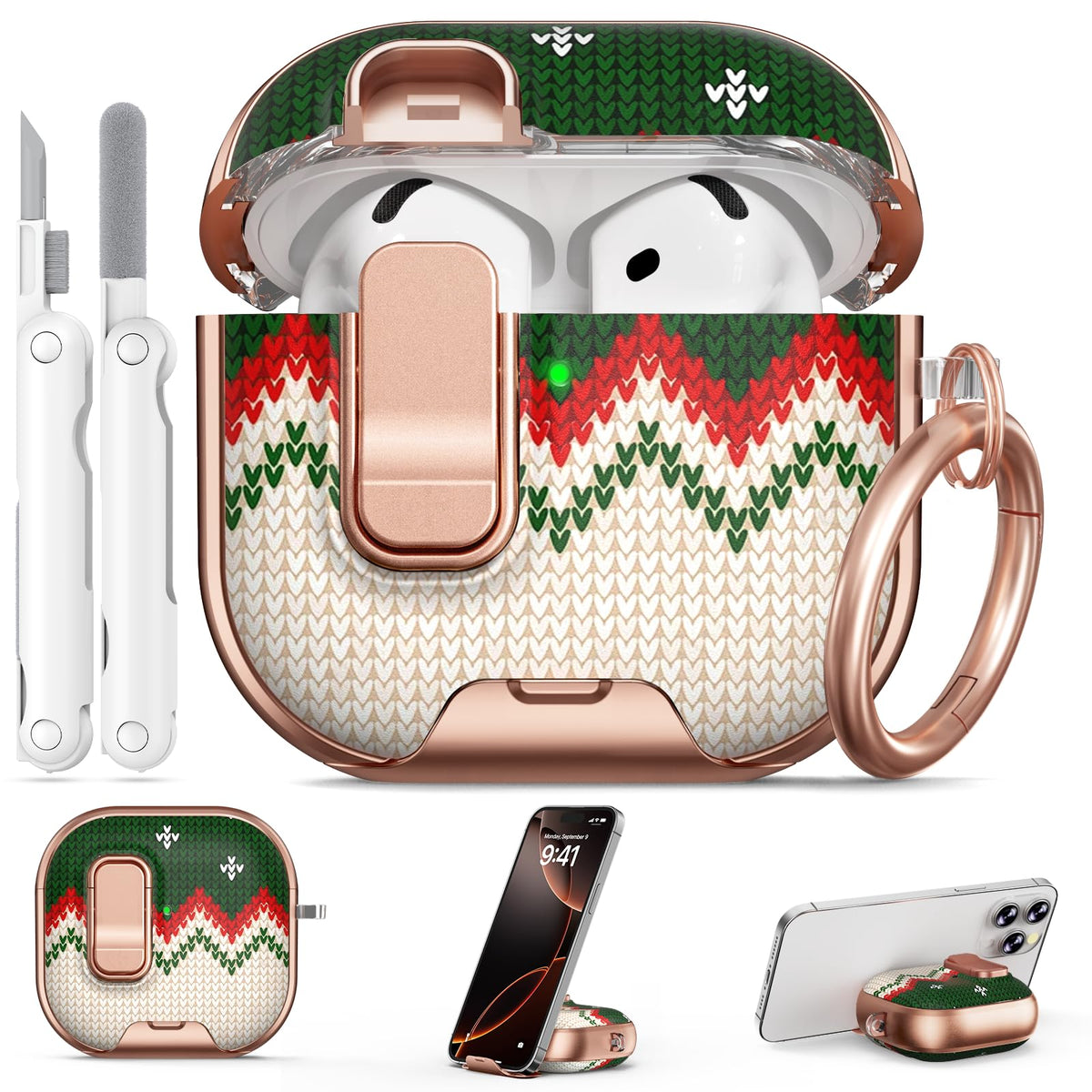 for AirPods Pro 2nd/1st Case (2023-2019)-Purple Bell Flower