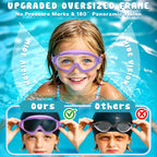 COOLOO Kids Swimming Goggles for Age 3-15, 2 Pack Anti Fog Kids Goggles