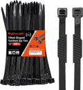 Rythcraft 12" Cable Zip Ties Heavy Duty, 200 LBS Test Tilted Tooth, 80 Pack