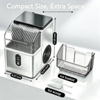 COWSAR Nugget Countertop Ice Maker, Automatic Ice Dispenser, 33 lbs/Day Chewable Pellet Ice Machine with Self-Cleaning & Measured Dispensing, Portable Ice Maker for Home, Kitchen, Office