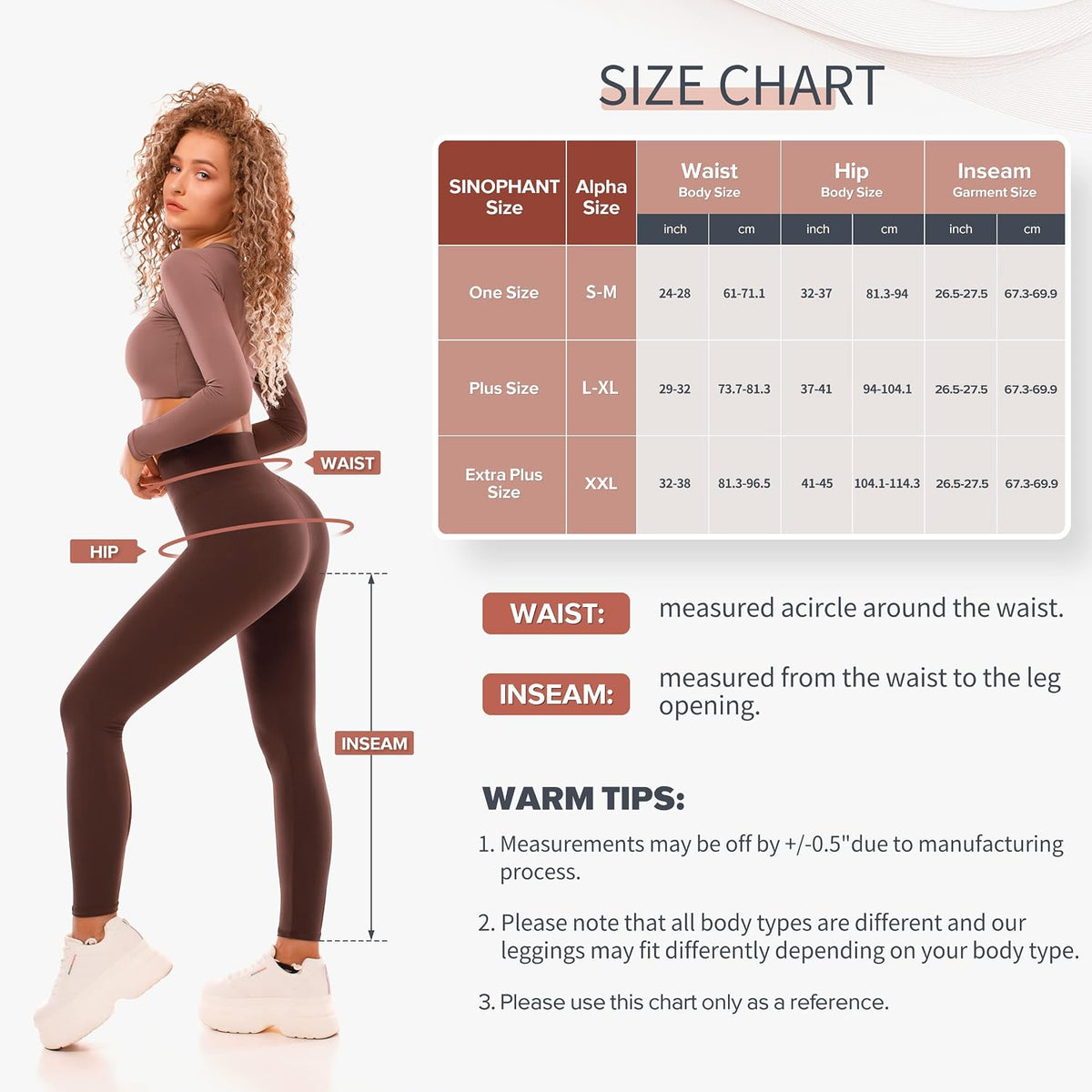 SINOPHANT Fleece Lined Leggings Women, Warm Thermal Winter