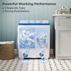 Giantex Portable Washing Machine, 20lbs Capacity, 12lbs Washer and 8lbs Spinner, Compact for Apartment RV, Gray & White, GX20313-PE