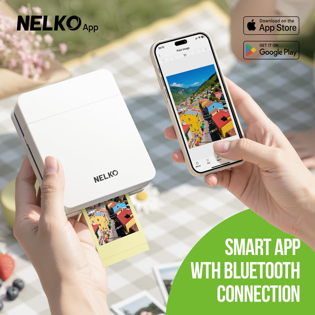 Nelko PP01 Photo Printer, 2x3 Portable Photo Printer, Mini Printer, Purple