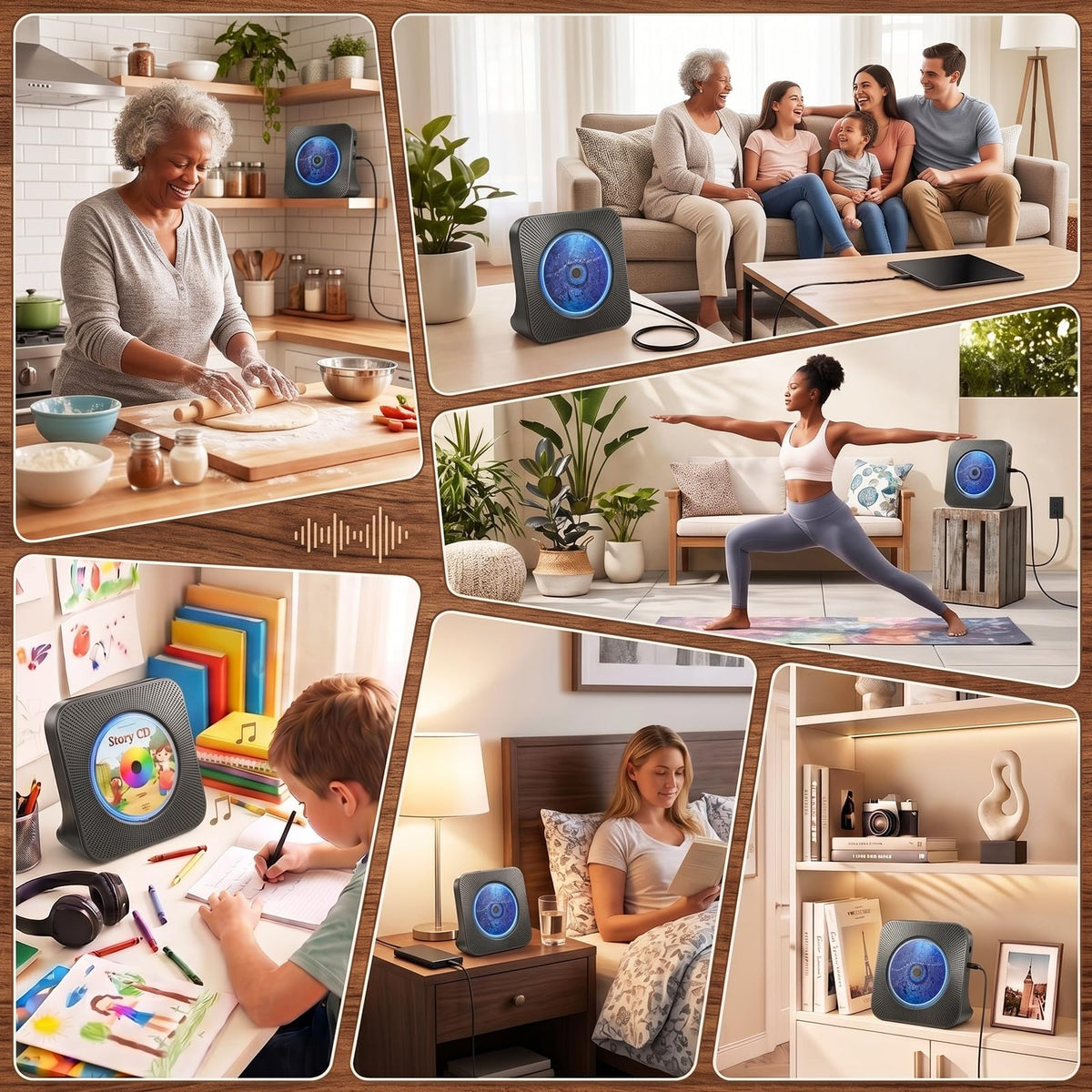 Gueray CD Player Portable Bluetooth Desktop CD Players for Home