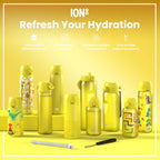 ION8 Lightweight Steel Kids Water Bottle, 400ml/13oz, Purple Unicorns