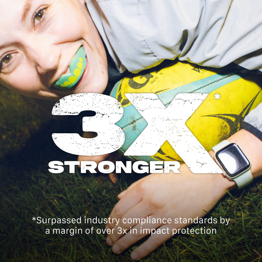 SAFEJAWZ Mouth Guard, Adult & Junior Dual Layer Gum Shield with Case