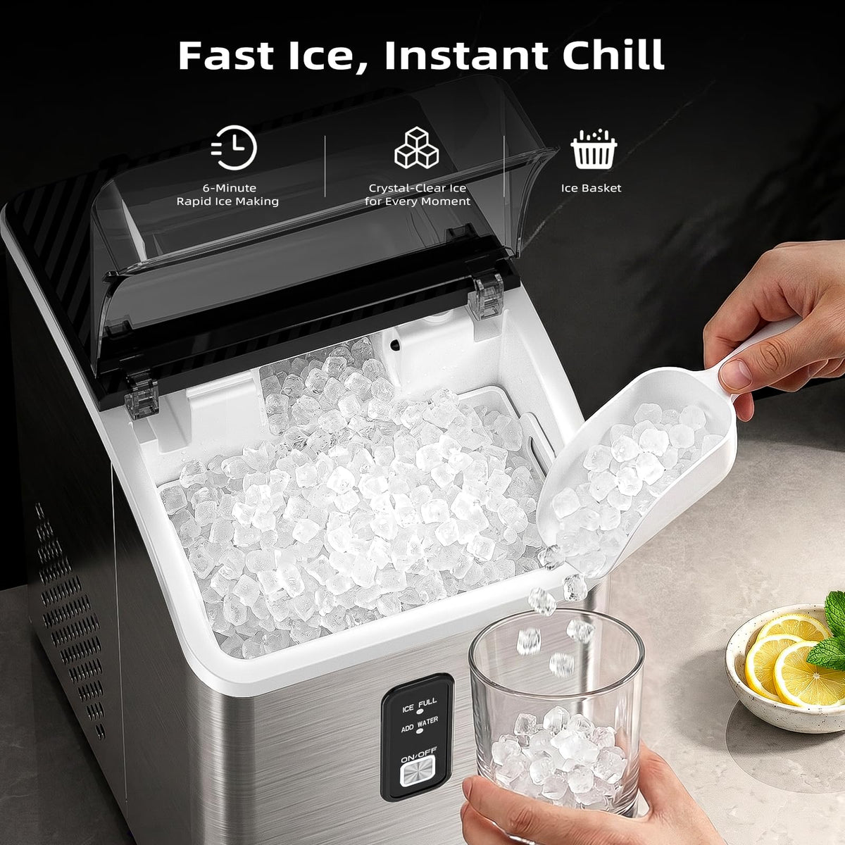 Antarctic Star Nugget Ice Maker Countertop