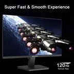 SANSUI 24 Inch Gaming Monitor 200Hz 1Ms FreeSync HDR 110% sRGB FHD 1080P Computer Monitor HDMI DP Ports Eye Care Frameless VESA Mount Cable Management(ES-G24F4L HDMI Cable Included)