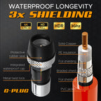 G-PLUG 40FT RG6 Coaxial Cable Extender - Coax Cable Cord, Triple Shielded