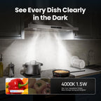 VIKIO HOME 36 Inch Wall Mount Range Hood 580CFM Low Noise Touch Control