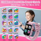 Kids Smart Watches Girls Age 5-12, 26 Games High-Resolution Touchscreen Kids Watch with Video Camera Music Player Pedometer Flashlight 12/24 hr Educational Toys Birthday Gifts for Girls Ages 6 7 8