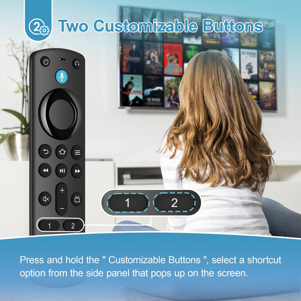 Voice Replacement Remote for Fire Stick, Fire Cube, AMZ FireSeries TVs