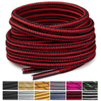 Stepace 2 Pairs Round Heavy Duty Boot Laces for Hiking and Work Boots