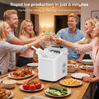 DUMOS Ice Makers Countertop Ice Machine with Portable Handle Compact Size