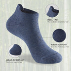 Niorasen Bamboo Trainer Socks for Men & Women, 6 Pairs, Low Cut