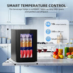 Antarctic Star Beverage Refrigerator Cooler 68 Can, Mini Fridge with Glass Door for Beer Drinks Wine,Freestanding Small Fridge with Electronic Temperature Control for Home and Bar,1.7 cu.ft
