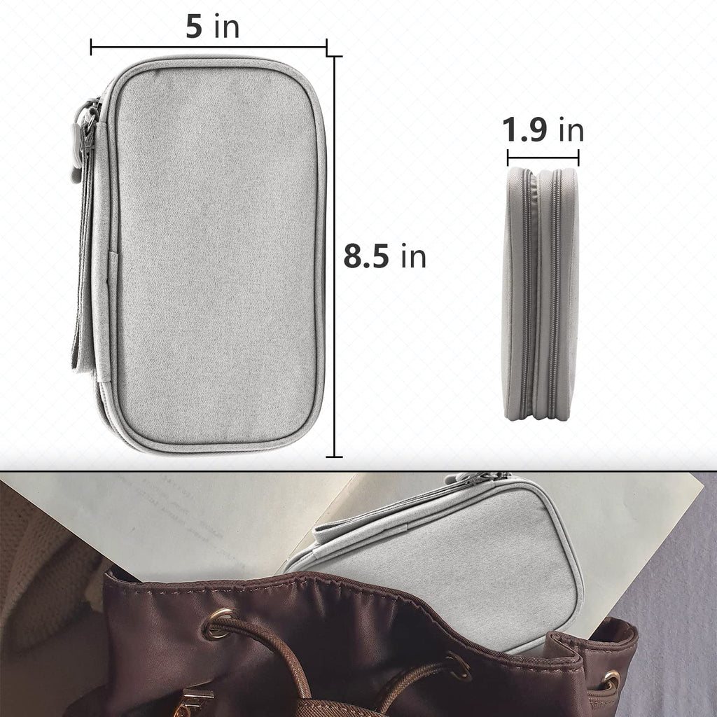 Teskyer Travel Cable Organiser Bag, Travel Essential, Dark Green