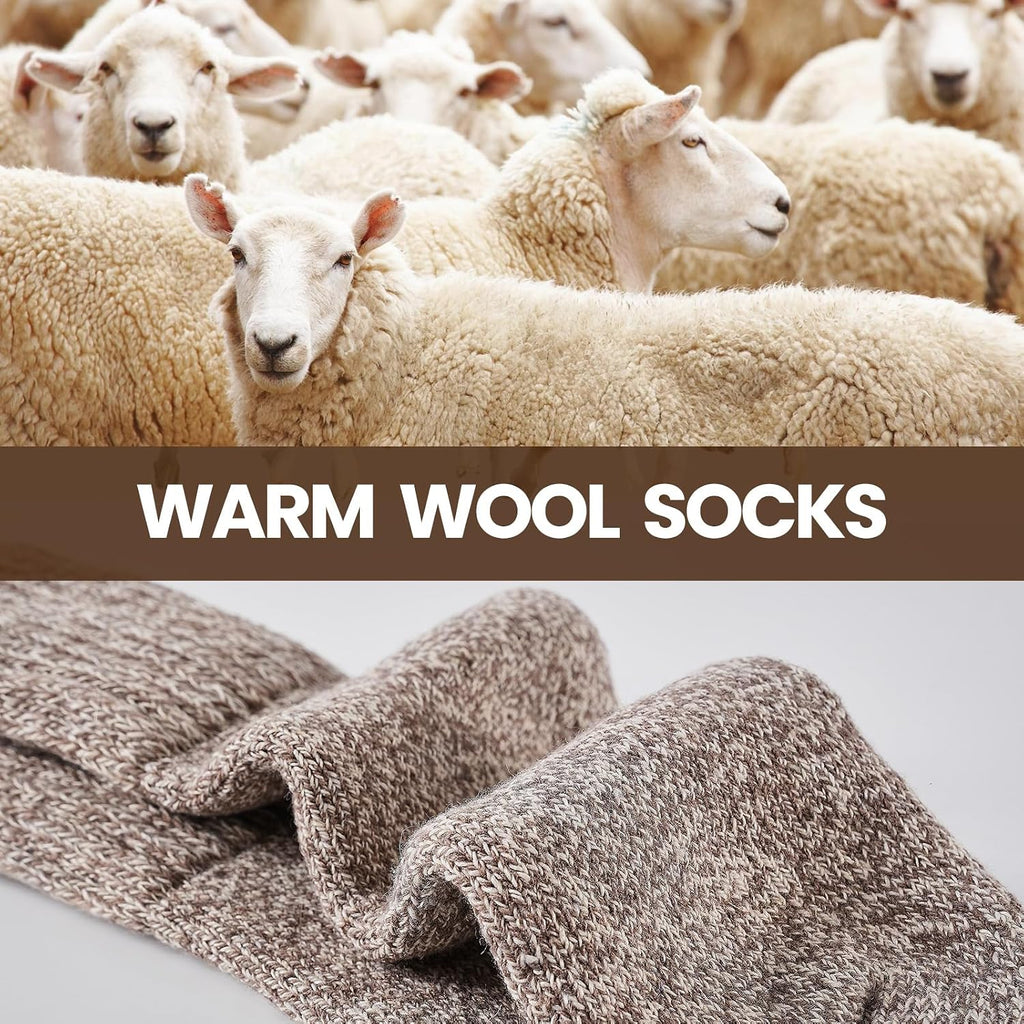 Niorasen Women's Thermal Socks, 3 Pairs Full Cushioned, Cosy Gift Winter