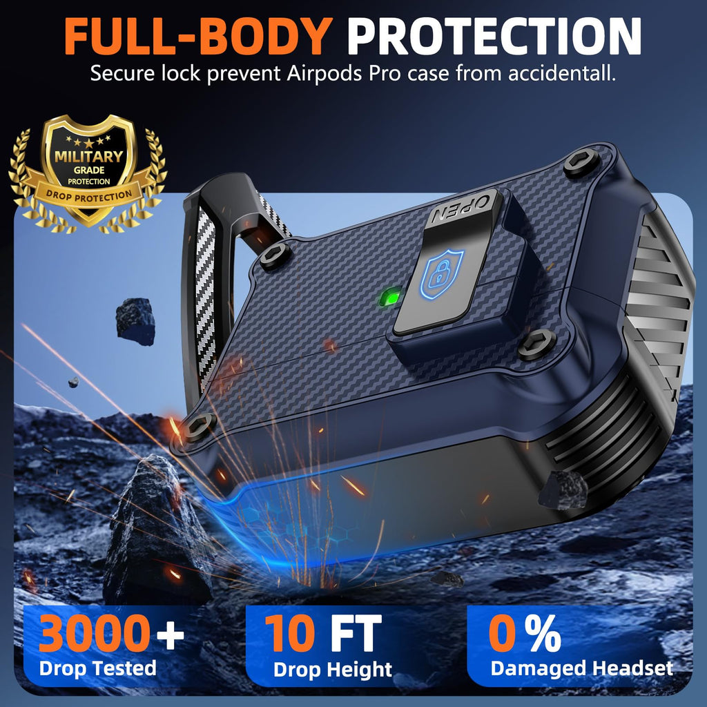 Pohgelan Compatible with AirPods Pro 2nd/1st Case (Blue)