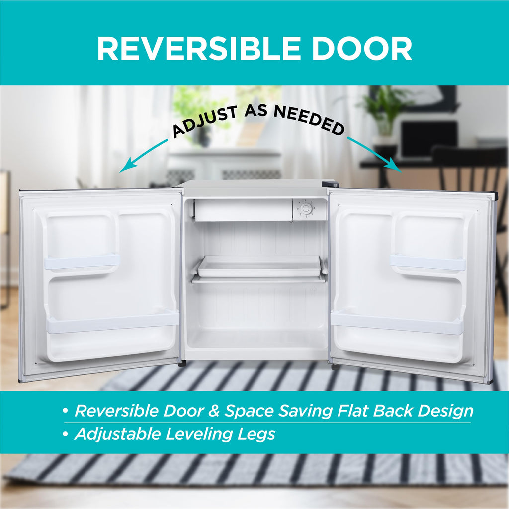 BLACK+DECKER 2.5 Cu. Ft. Compact Refrigerator, BCRK25V, Stainless Look