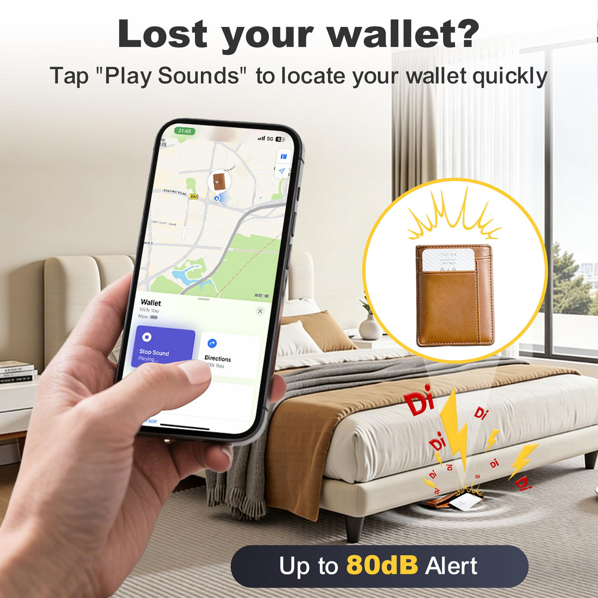 [Apple MFi Certified] 2 Pack Wallet Tracker Card with Apple Find My (iOS Only) Rechargeable Air Tracker Tags Bluetooth Wallet Finder IP68 Waterproof GPS Tracker Item Finder for Keys, Bags, Passport
