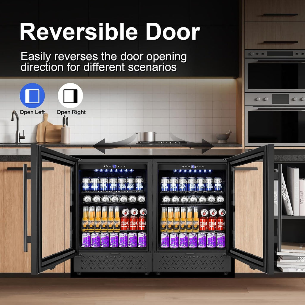 Mini Beverage Refrigerator Cooler -Small Beverage Fridge 1.4cu.ft