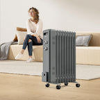 VonHaus Oil Filled Radiator 11 Fins – 2500W, 3 Heat Settings, 24 Hour Timer