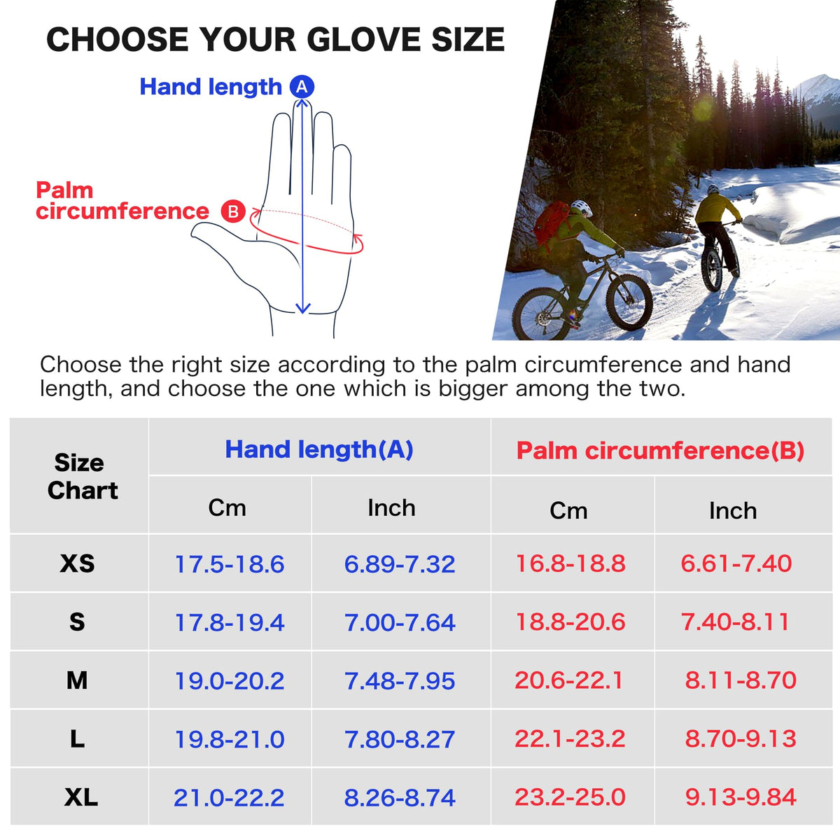 Origem Thermal Winter Gloves for Men Women, Water Resistant Cycling Gloves