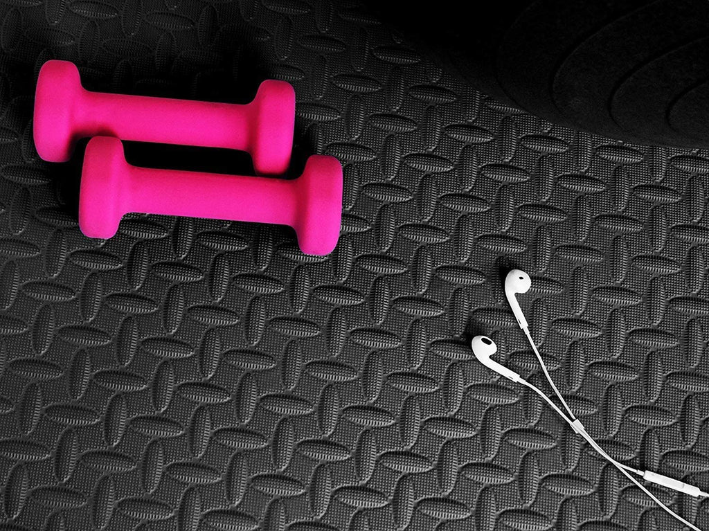 ComFy Mat Gym Flooring Mat, Foam Exercise Mats, Interlocking Puzzle EVA Floor Tiles, Non slip Rubber Cushion For Home Workout, Bonus Adhesives,24"X24"(60x60cm)