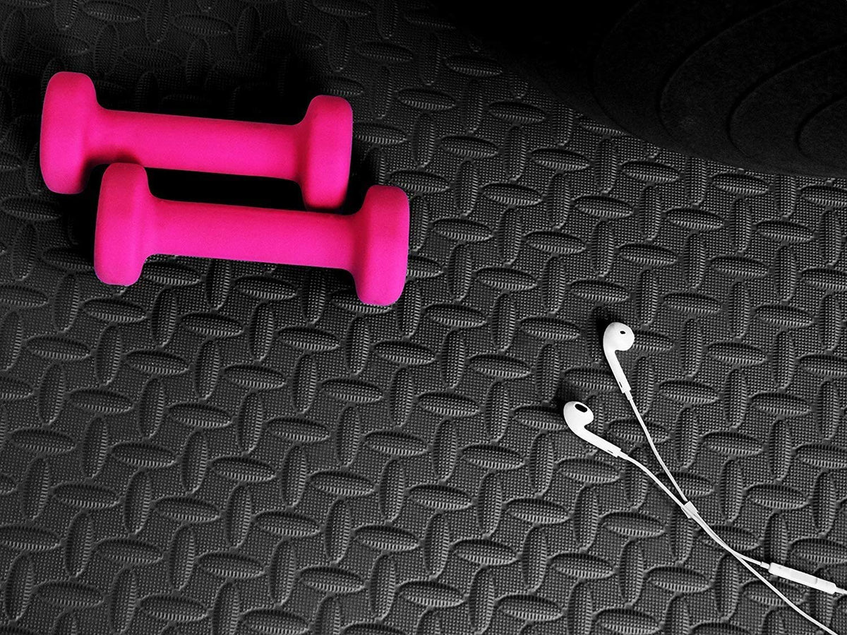 ComFy Mat Gym Flooring Mat, Foam Exercise Mats, Interlocking Puzzle EVA Floor Tiles, Non slip Rubber Cushion For Home Workout, Bonus Adhesives,24"X24"(60x60cm)