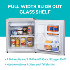 BLACK+DECKER 2.5 Cu. Ft. Compact Refrigerator, BCRK25V, Stainless Look