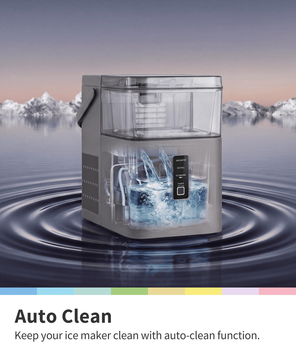 Comfee 33lbs Countertop Nugget Ice Maker, Self-Cleaning, with Ice Scoop