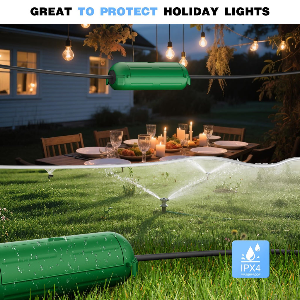 [3 Pack] Flemoon Outdoor Extension Cord Safety Cover with Waterproof Seal