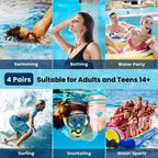 Swimming Ear Plugs for Kids,4 Pairs Reusable Silicone Ear Plugs Swimming
