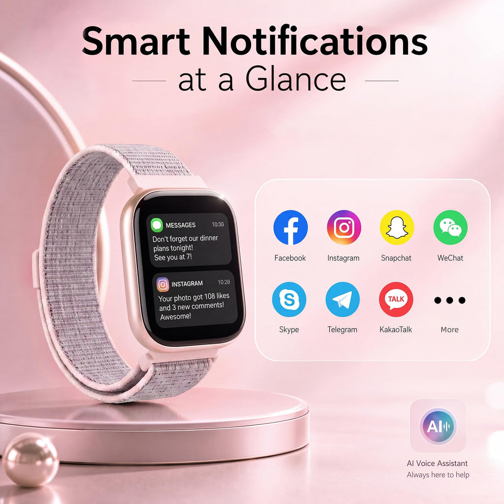 Smart Watch for Women, Bluetooth Answer/Make Calls, 1.83"HD Screen