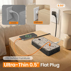 6 FT Surge Protector Power Strip with 6 USB, 16 Outlets, 2400J