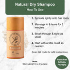 Battle Green Natural Dry Shampoo Powder 55g Tube (Mint and Tea Tree)