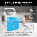 Igloo Ice Maker Countertop, Portable Ice Maker with Handle, 26lbs, Black
