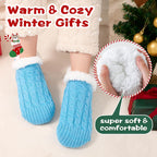 Niorasen Fluffy Slipper Socks Women Men, Winter Gift for Her, UK 4-9