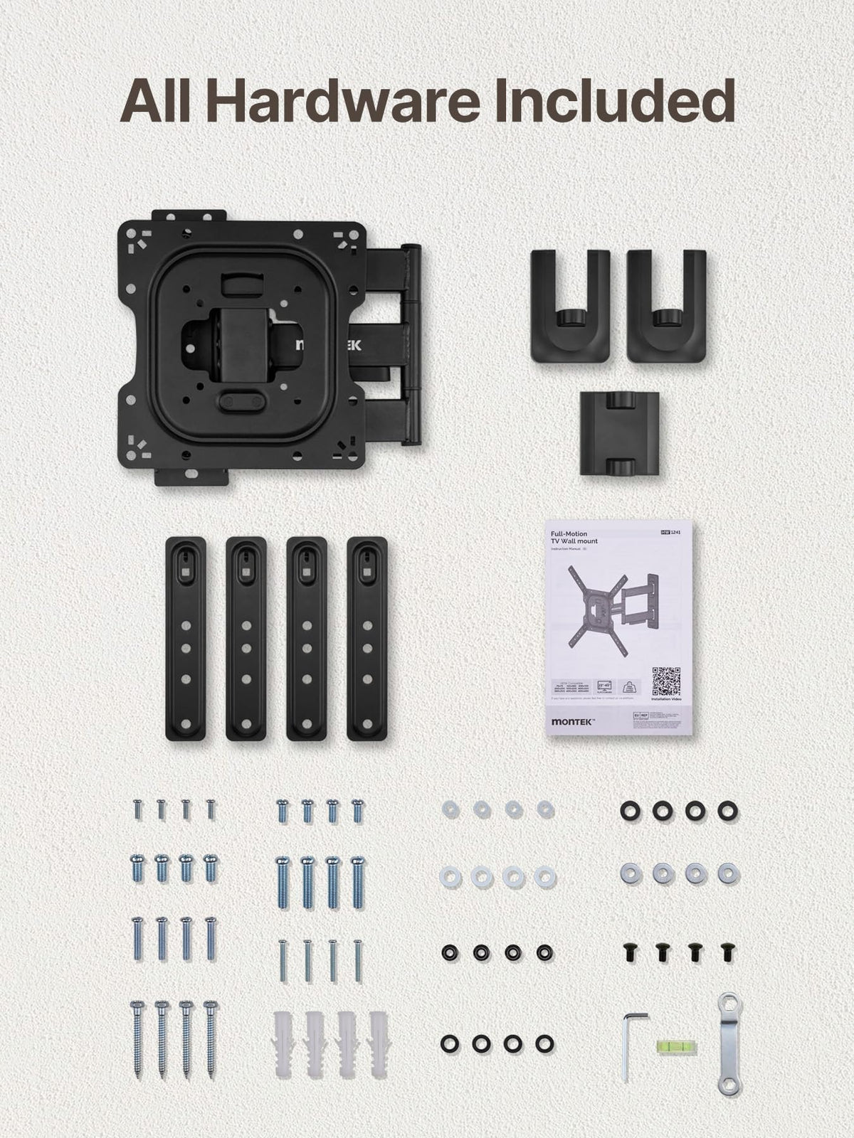monTEK Full Motion Small TV Wall Mount for 13-43 Inch TVs up to 44 lb