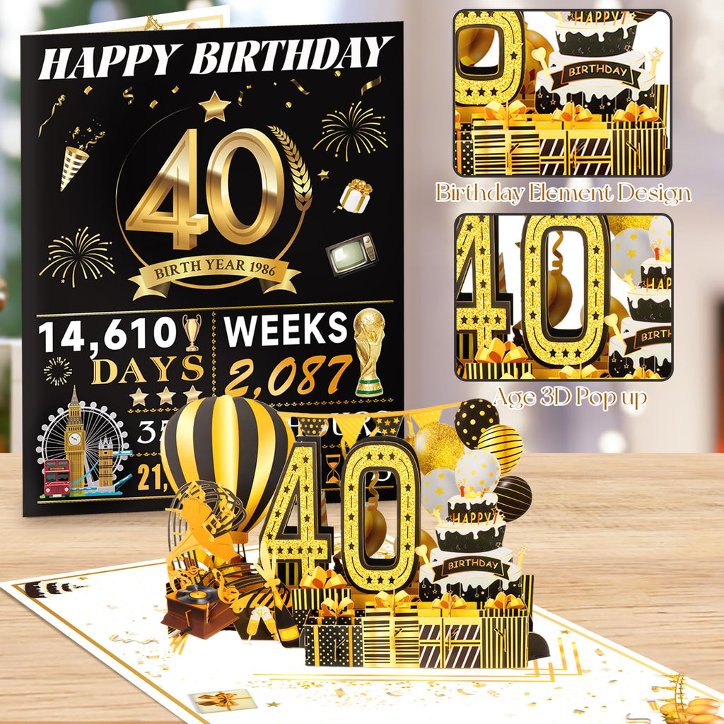 16th Birthday Card for Girl Boy Son Daughter, Big Pop Up 16th Birthday Cards for Grandson Granddaughter, Back In 2010 Funny 16 Year Old Birthday Decorations
