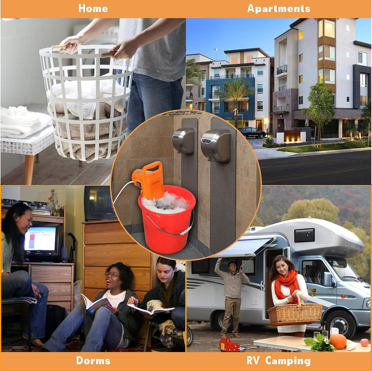 Portable Washing Machine Small Mini Hand Compact Semi Automatic Washer Laundry Perfect for Home Apartment Dorm RV Camping Travel Trip Outdoor Indoor for 6.5Lbs Washing Capacity