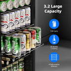 Antarctic Star Beverage Refrigerator Cooler 68 Can, Mini Fridge with Glass Door for Beer Drinks Wine,Freestanding Small Fridge with Electronic Temperature Control for Home and Bar,1.7 cu.ft