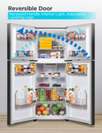 BLACK+DECKER 18.1 Cu. Ft. Top Mount Refrigerator with Ice Maker, BR1810HIMB