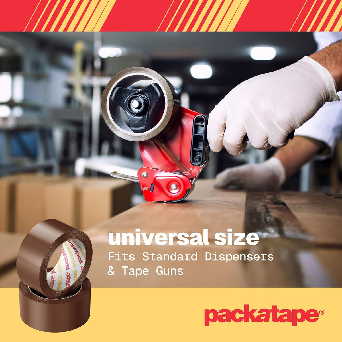 Packatape - 3 Rolls Per Pack 48MM x 66M Brown Packaging Tape for Parcels and Boxes. This 3 rolls pack of Heavy Duty Brown Packing Tape Provides a Strong, Secure and Sticky Seal for your Boxes