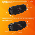 JBL Charge 6 - Portable Waterproof & DropProof Bluetooth Speaker (Black)