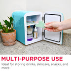 Frigidaire Retro Mini Compact Beverage Cooler, Great for Keeping Office Lunch Cool! (Built-in Bluetooth Speaker)