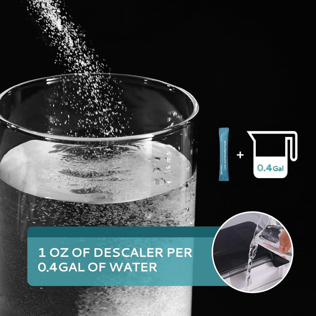 EUHOMY Ice Maker Cleaner & Descaler, 12 Uses & Individually Packed